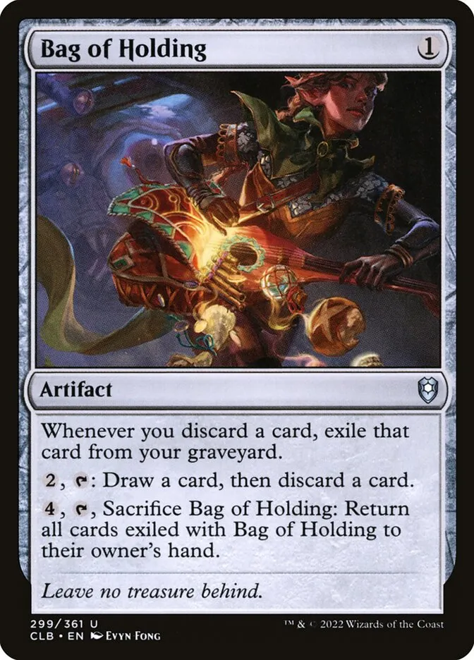 2022 Commander Legends: Battle for Baldur's Gate Bag of Holding #299 uncommon card image