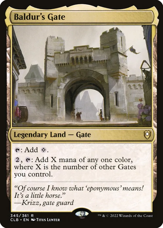 2022 Commander Legends: Battle for Baldur's Gate Baldur's Gate #345 rare card image