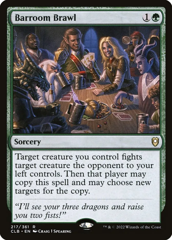 2022 Commander Legends: Battle for Baldur's Gate Barroom Brawl #217 rare card image