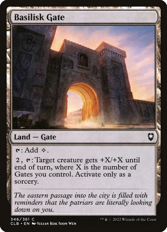 2022 Commander Legends: Battle for Baldur's Gate Basilisk Gate #346 common card image