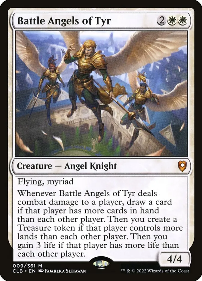 2022 Commander Legends: Battle for Baldur's Gate Battle Angels of Tyr mythic #9 mythic card image