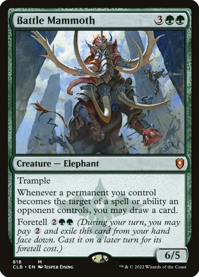 2022 Commander Legends: Battle for Baldur's Gate Battle Mammoth #818 mythic card image