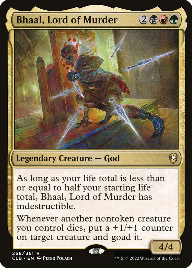 2022 Commander Legends: Battle for Baldur's Gate Bhaal, Lord of Murder #268 rare card image