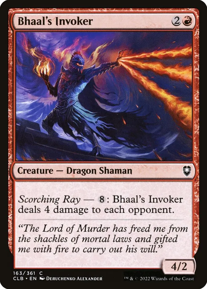 2022 Commander Legends: Battle for Baldur's Gate Bhaal's Invoker #163 common card image