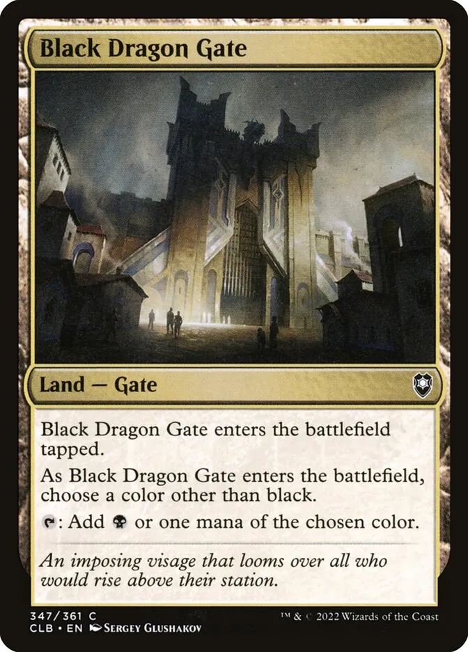2022 Commander Legends: Battle for Baldur's Gate Black Dragon Gate #347 common card image