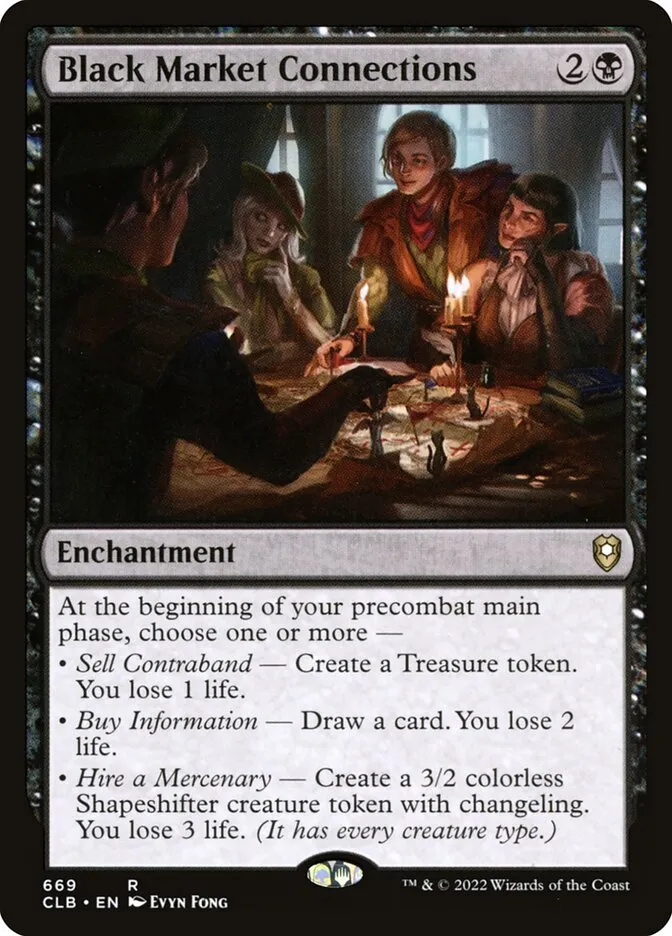 2022 Commander Legends: Battle for Baldur's Gate Black Market Connections #669 rare card image
