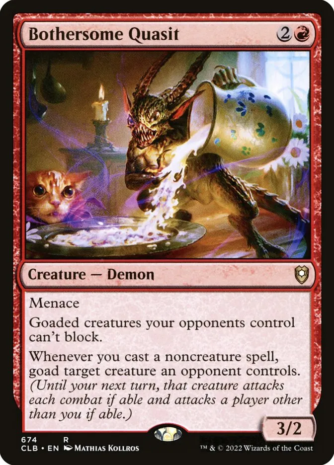 2022 Commander Legends: Battle for Baldur's Gate Bothersome Quasit #674 rare card image