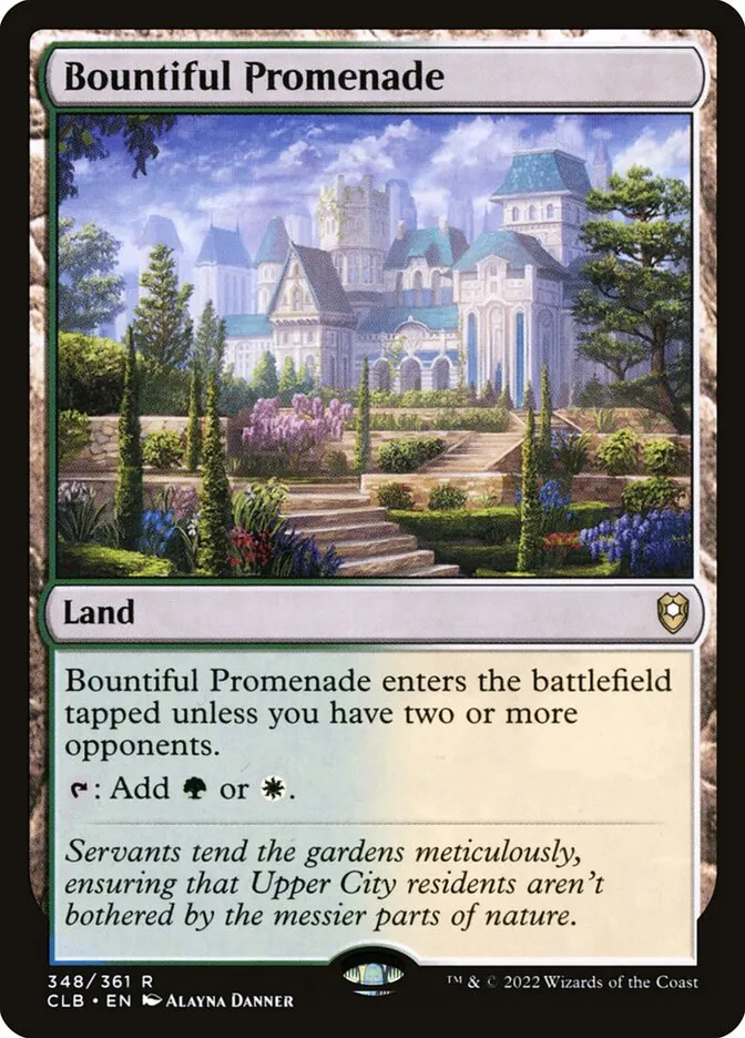 2022 Commander Legends: Battle for Baldur's Gate Bountiful Promenade #348 rare card image
