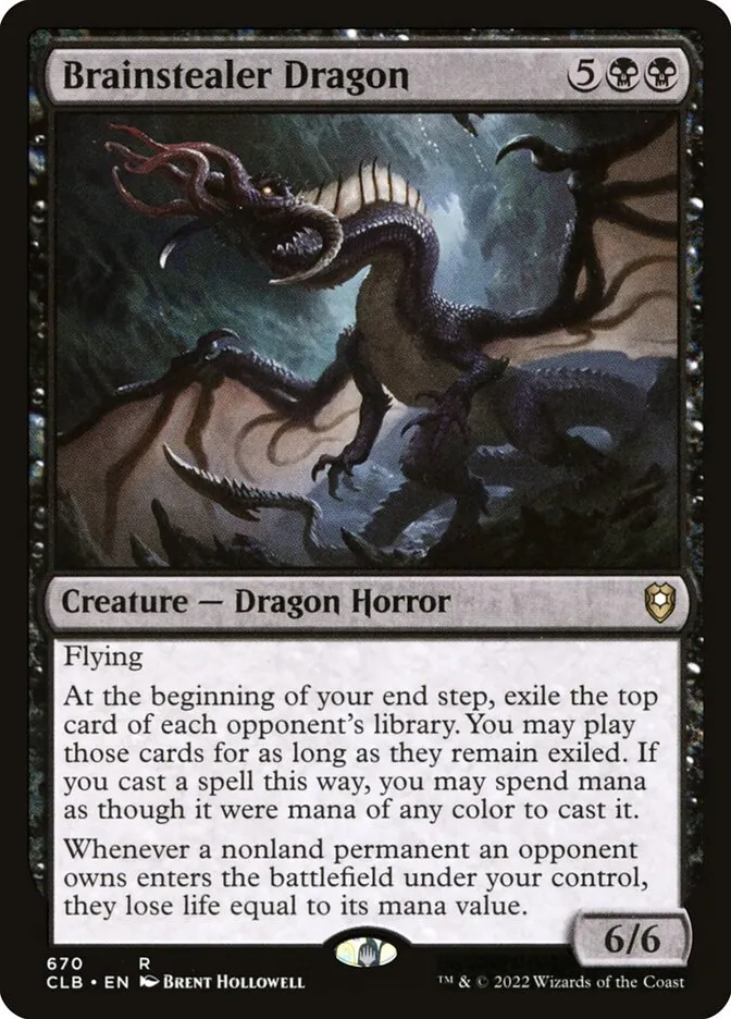 2022 Commander Legends: Battle for Baldur's Gate Brainstealer Dragon #670 rare card image