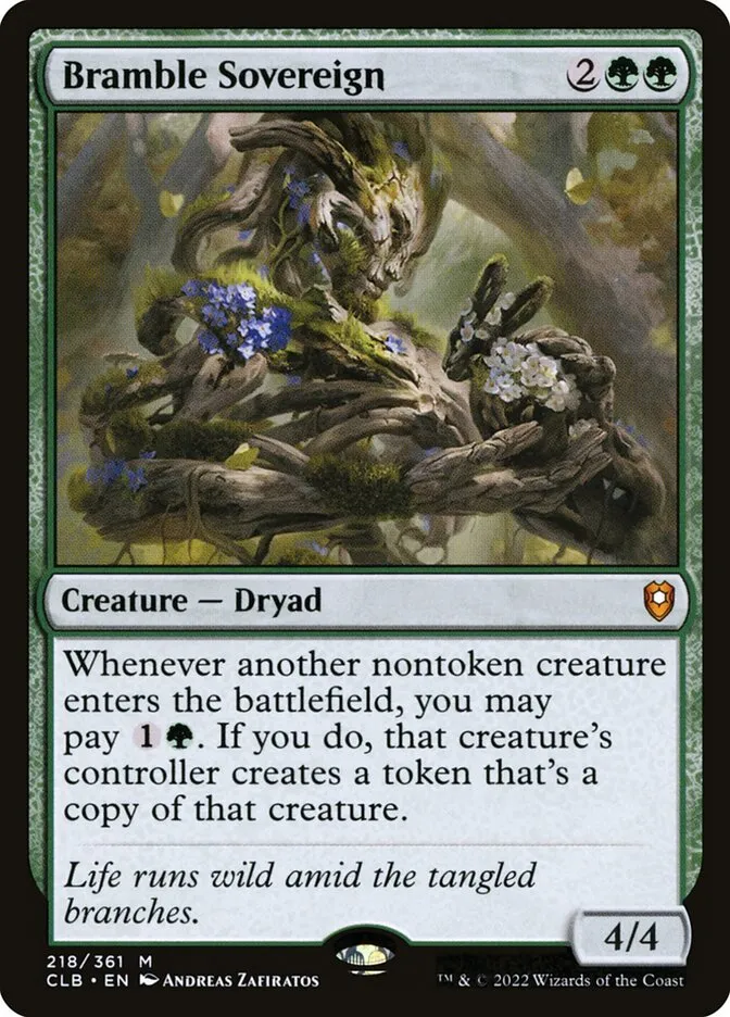2022 Commander Legends: Battle for Baldur's Gate Bramble Sovereign #218 mythic card image