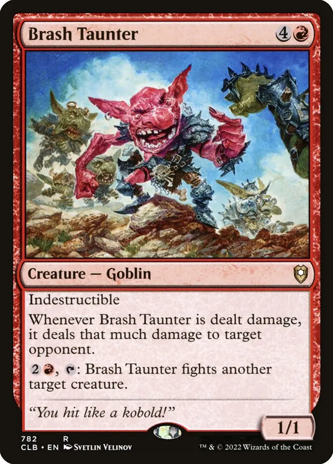 2022 Commander Legends: Battle for Baldur's Gate Brash Taunter #782 rare card image