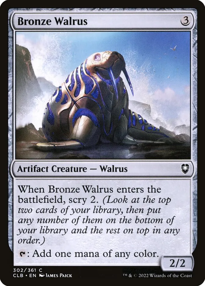 2022 Commander Legends: Battle for Baldur's Gate Bronze Walrus #302 common card image