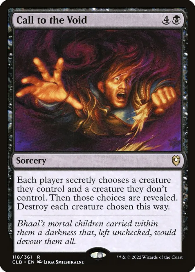 2022 Commander Legends: Battle for Baldur's Gate Call to the Void #118 rare card image