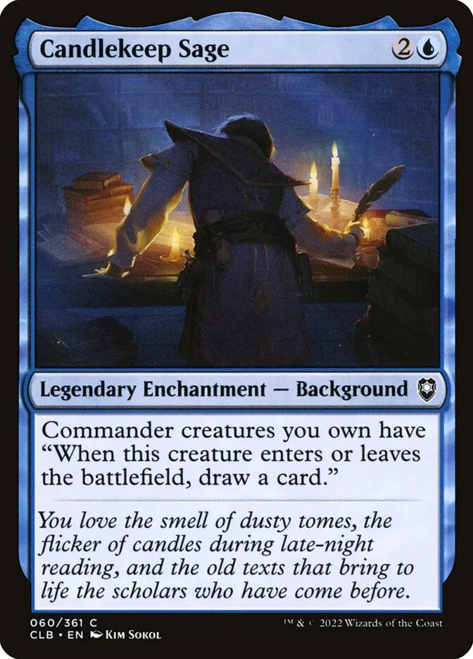 2022 Commander Legends: Battle for Baldur's Gate Candlekeep Sage #60 common card image