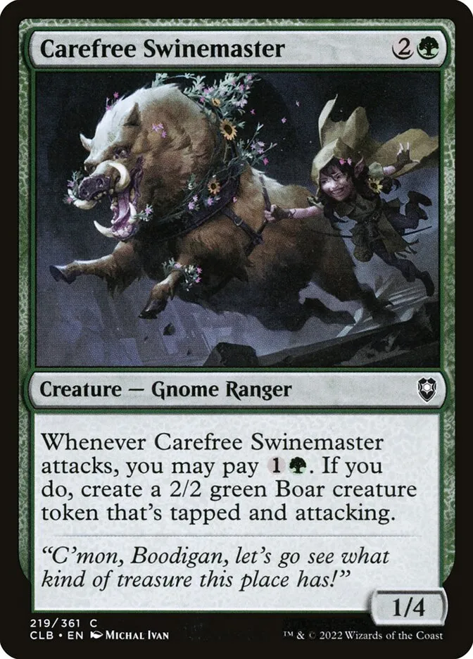 2022 Commander Legends: Battle for Baldur's Gate Carefree Swinemaster #219 common card image