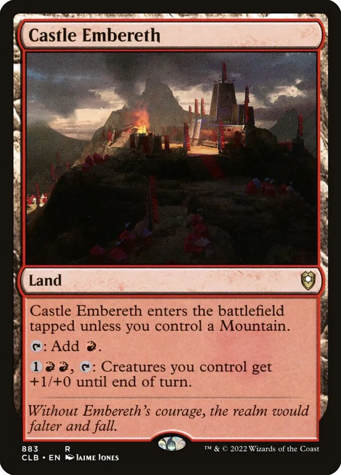 2022 Commander Legends: Battle for Baldur's Gate Castle Embereth #883 rare card image