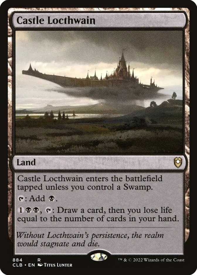 2022 Commander Legends: Battle for Baldur's Gate Castle Locthwain #884 rare card image