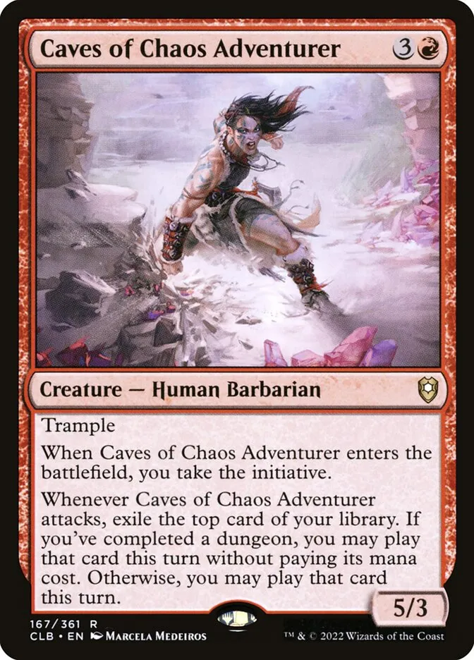2022 Commander Legends: Battle for Baldur's Gate Caves of Chaos Adventurer #167 rare card image