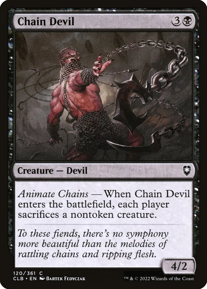2022 Commander Legends: Battle for Baldur's Gate Chain Devil common #120 common card image