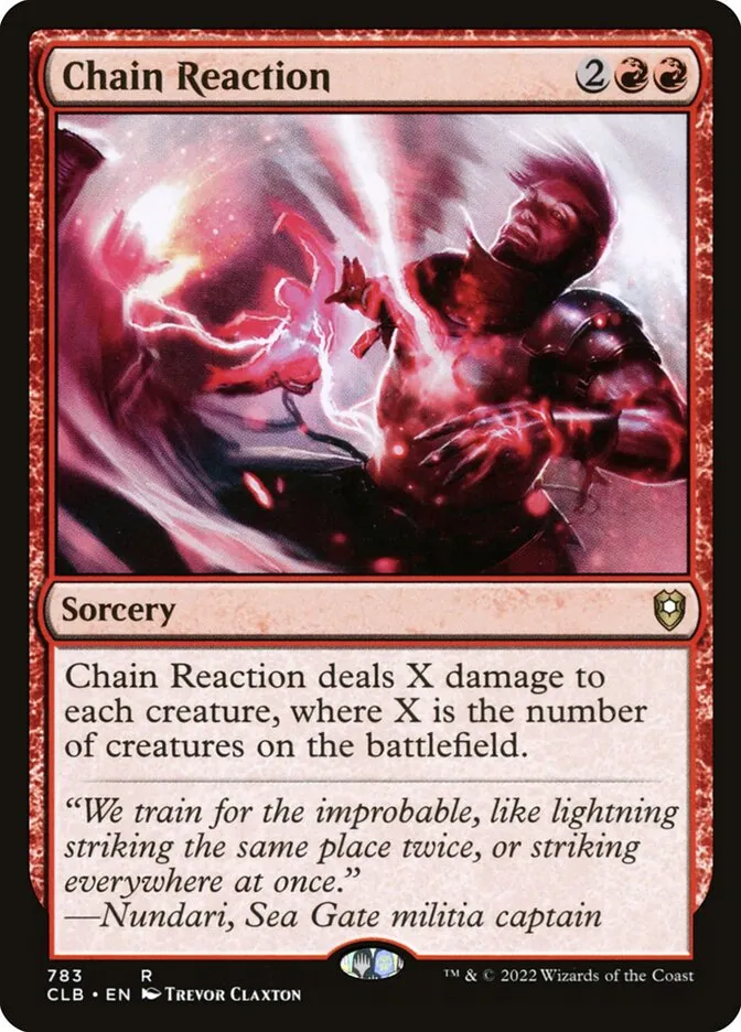 2022 Commander Legends: Battle for Baldur's Gate Chain Reaction #783 rare card image