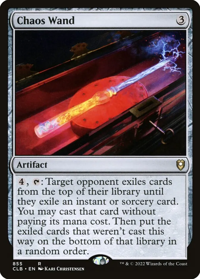 2022 Commander Legends: Battle for Baldur's Gate Chaos Wand #855 rare card image
