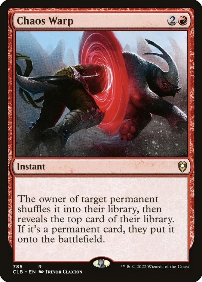2022 Commander Legends: Battle for Baldur's Gate Chaos Warp #785 rare card image
