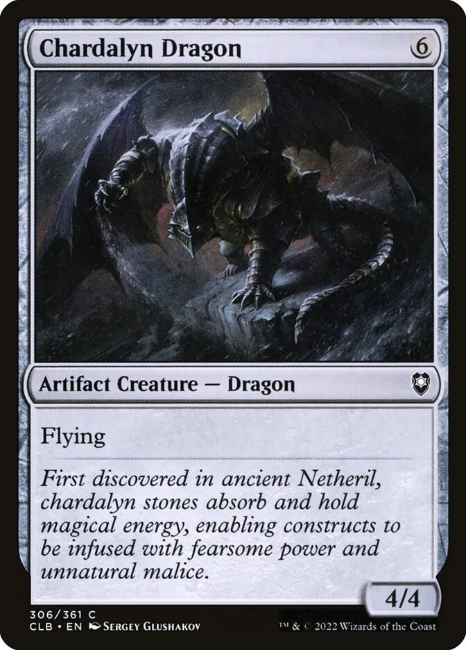2022 Commander Legends: Battle for Baldur's Gate Chardalyn Dragon #306 common card image