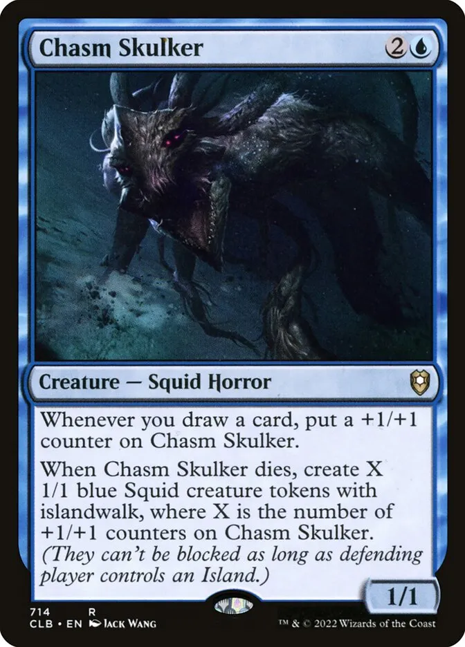 2022 Commander Legends: Battle for Baldur's Gate Chasm Skulker #714 rare card image