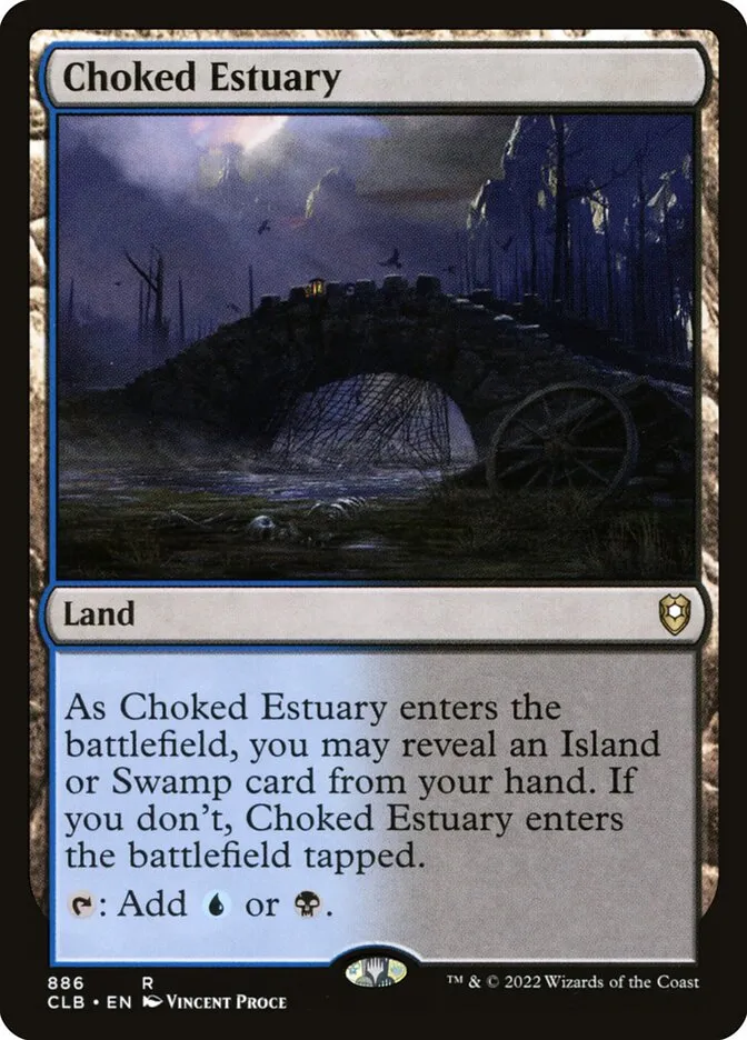 2022 Commander Legends: Battle for Baldur's Gate Choked Estuary #886 rare card image