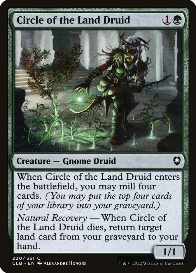 2022 Commander Legends: Battle for Baldur's Gate Circle of the Land Druid #220 common card image
