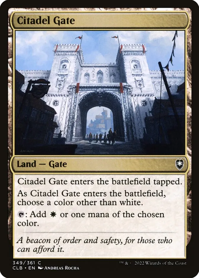 2022 Commander Legends: Battle for Baldur's Gate Citadel Gate #349 common card image