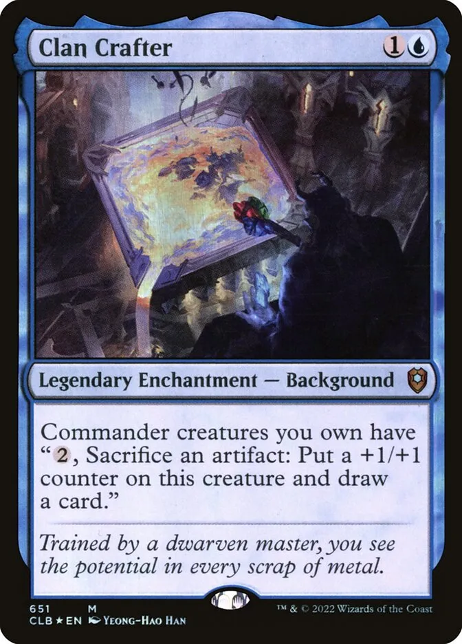 2022 Commander Legends: Battle for Baldur's Gate Clan Crafter #651 mythic card image