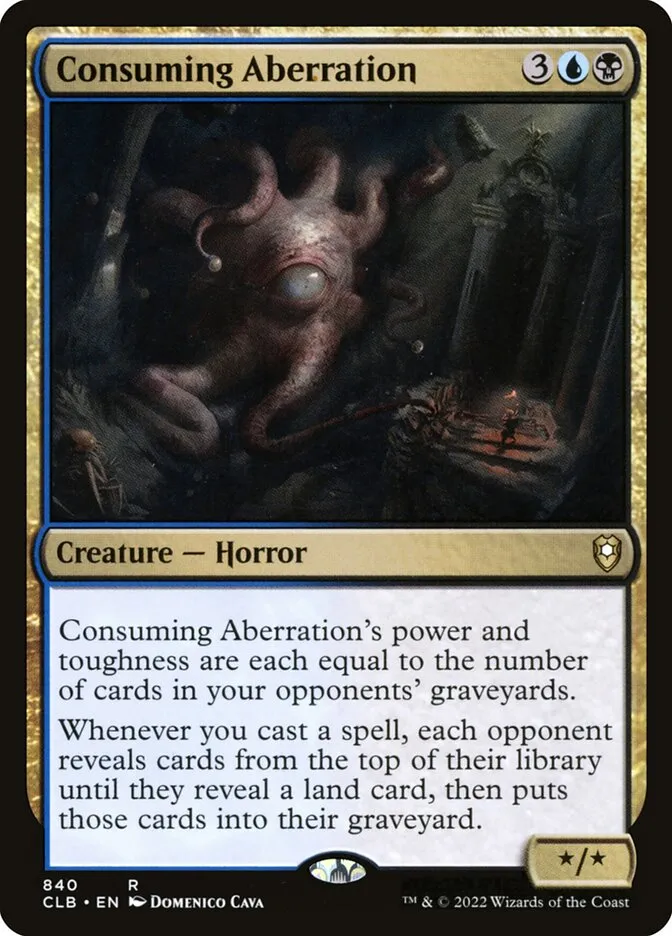 2022 Commander Legends: Battle for Baldur's Gate Consuming Aberration #840 rare card image