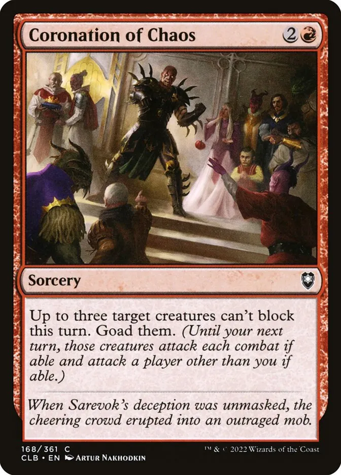 2022 Commander Legends: Battle for Baldur's Gate Coronation of Chaos #168 common card image