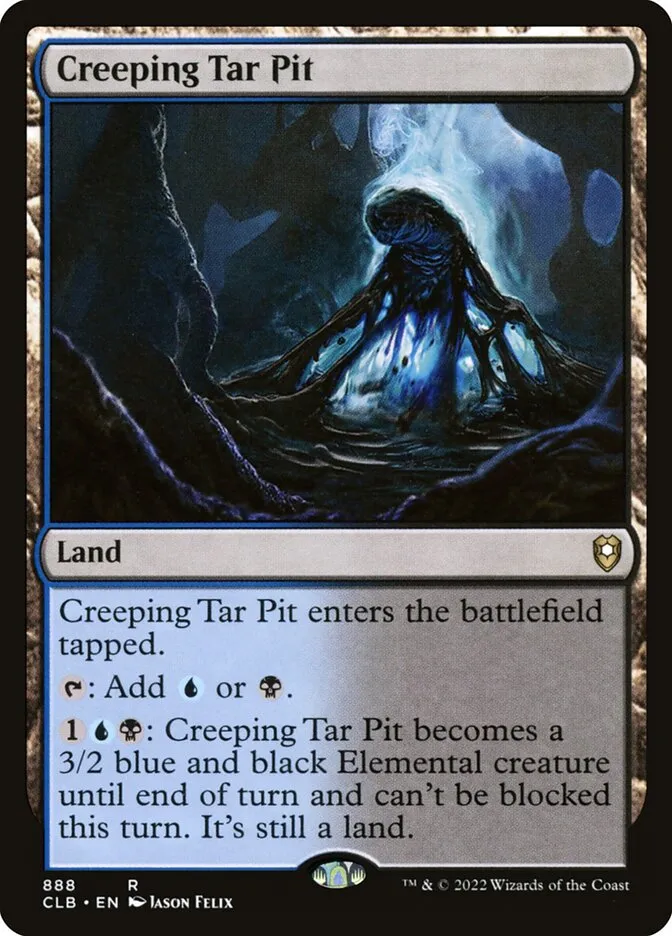 2022 Commander Legends: Battle for Baldur's Gate Creeping Tar Pit #888 rare card image