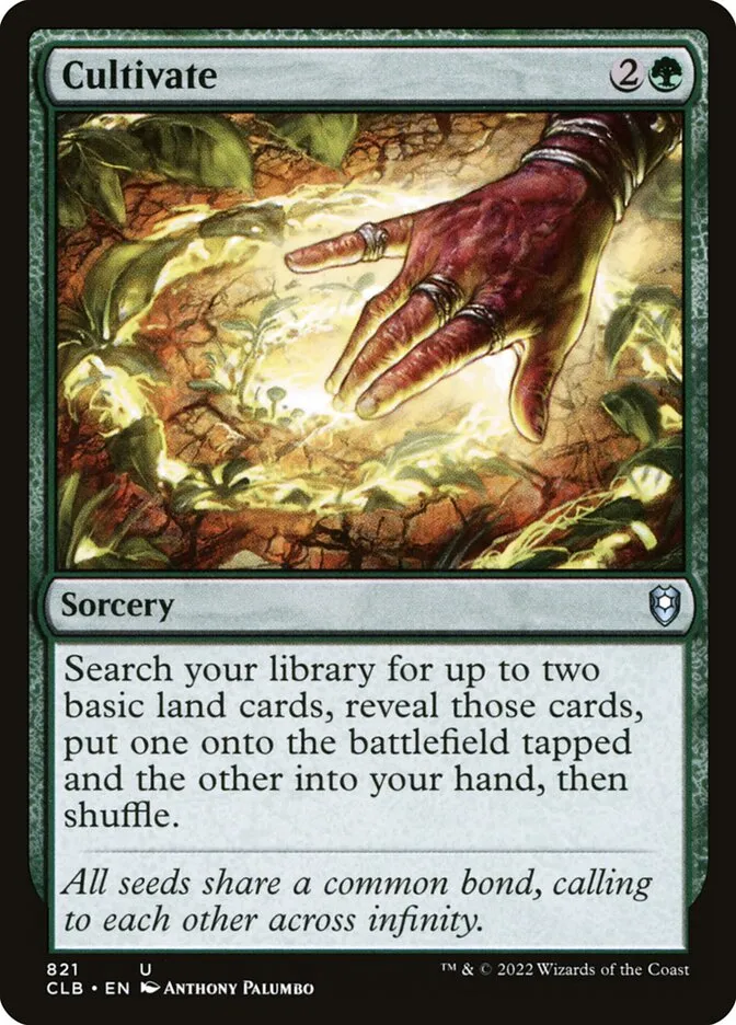 2022 Commander Legends: Battle for Baldur's Gate Cultivate #821 uncommon card image