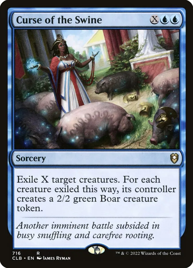 2022 Commander Legends: Battle for Baldur's Gate Curse of the Swine #716 rare card image