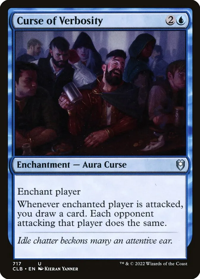 2022 Commander Legends: Battle for Baldur's Gate Curse of Verbosity #717 uncommon card image