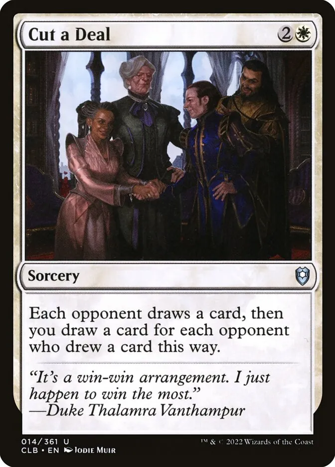 2022 Commander Legends: Battle for Baldur's Gate Cut a Deal uncommon #14 uncommon card image