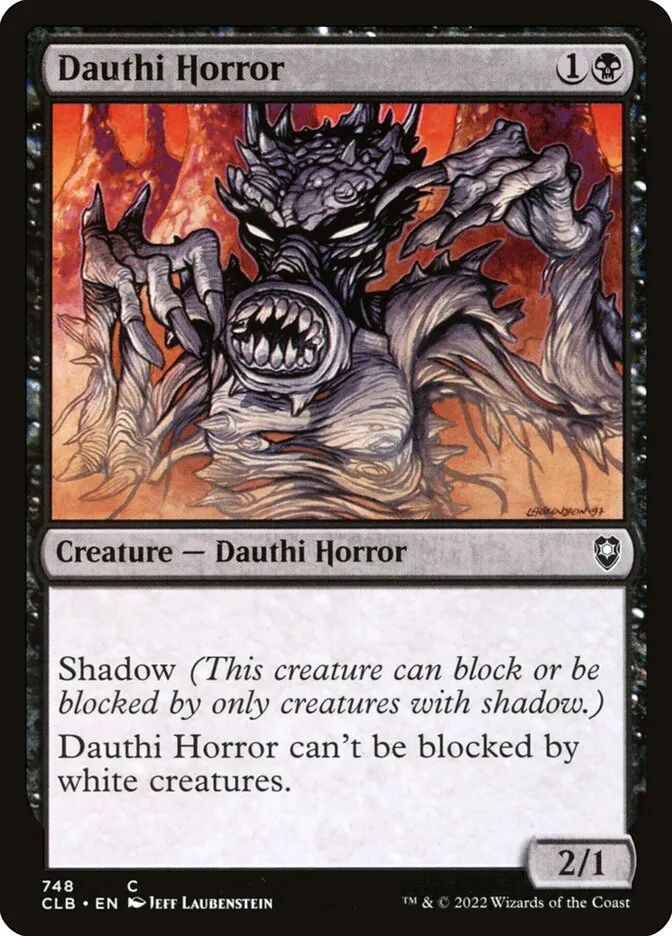 2022 Commander Legends: Battle for Baldur's Gate Dauthi Horror #748 common card image