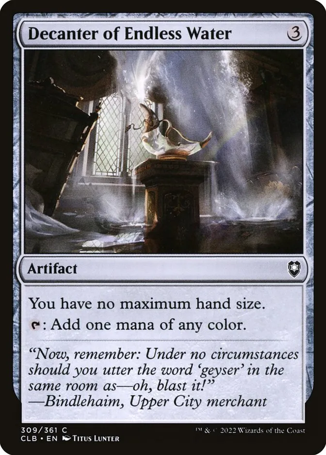 2022 Commander Legends: Battle for Baldur's Gate Decanter of Endless Water #309 common card image