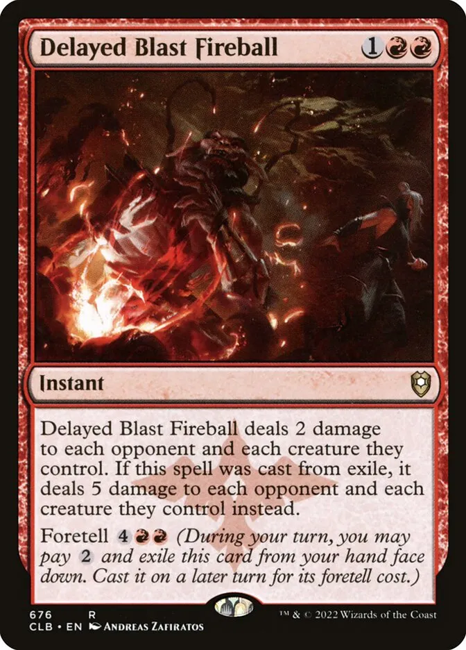 2022 Commander Legends: Battle for Baldur's Gate Delayed Blast Fireball #676 rare card image