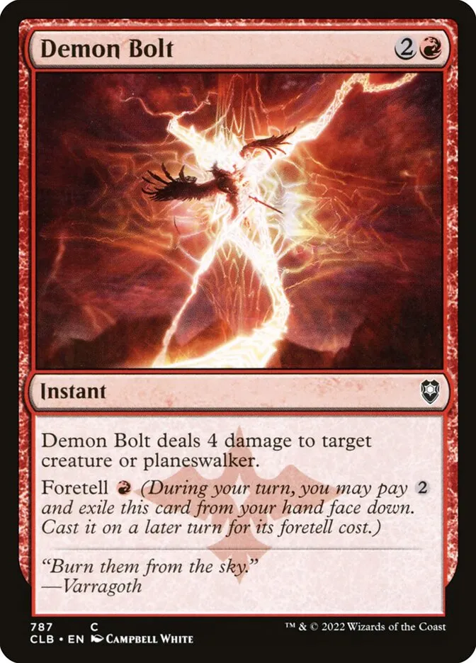 2022 Commander Legends: Battle for Baldur's Gate Demon Bolt #787 common card image