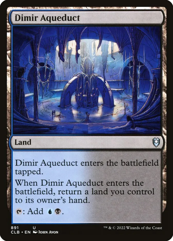 2022 Commander Legends: Battle for Baldur's Gate Dimir Aqueduct #891 uncommon card image