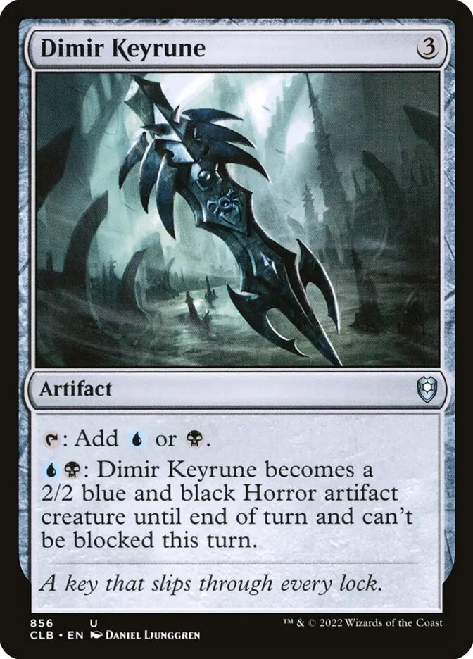 2022 Commander Legends: Battle for Baldur's Gate Dimir Keyrune #856 uncommon card image