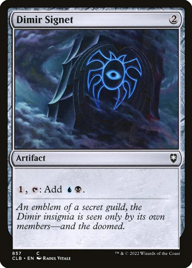 2022 Commander Legends: Battle for Baldur's Gate Dimir Signet #857 common card image
