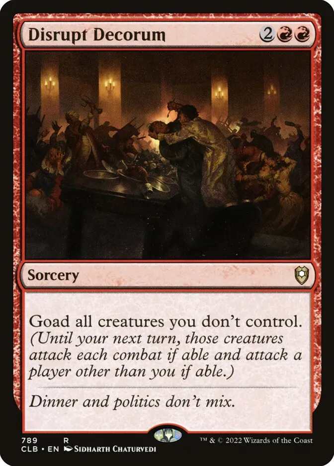 2022 Commander Legends: Battle for Baldur's Gate Disrupt Decorum #789 rare card image