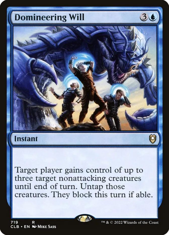2022 Commander Legends: Battle for Baldur's Gate Domineering Will #719 rare card image