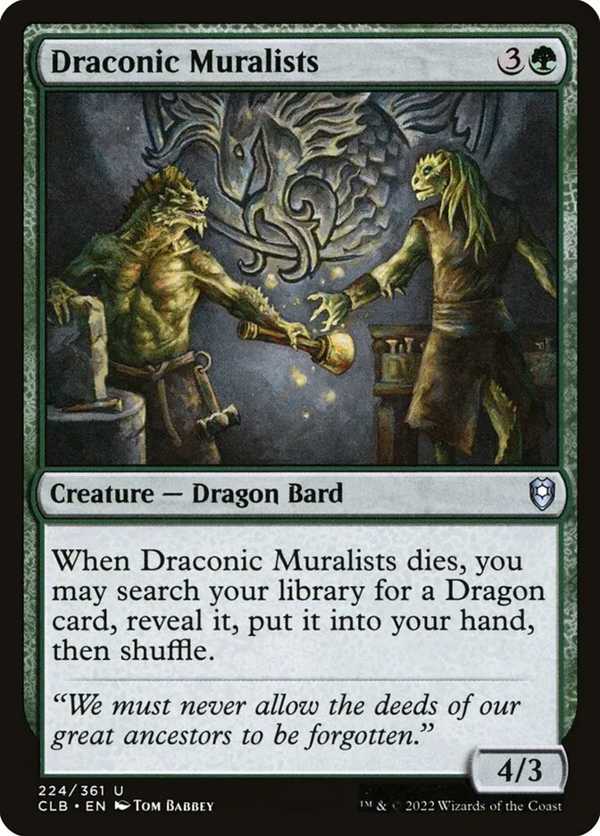 2022 Commander Legends: Battle for Baldur's Gate Draconic Muralists #224 uncommon card image