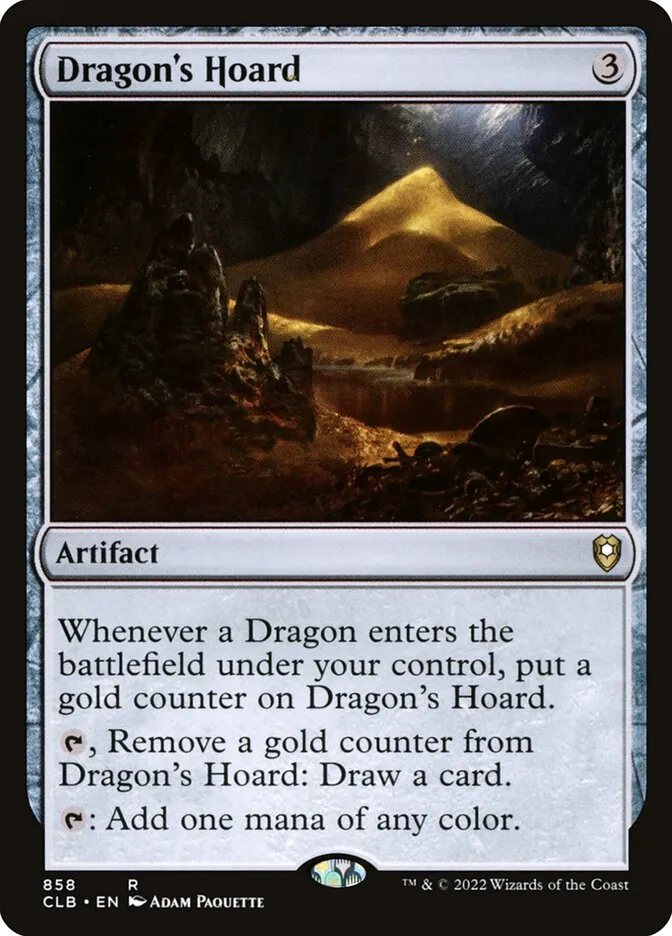 2022 Commander Legends: Battle for Baldur's Gate Dragon's Hoard #858 rare card image